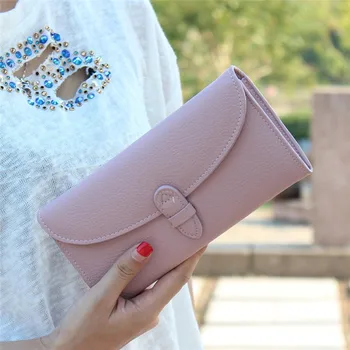 

Women Wallets Long PU Leather Fashion Coin Purse Phone Bag Card Holders Female Double Folding Wallet For Girls Ladies