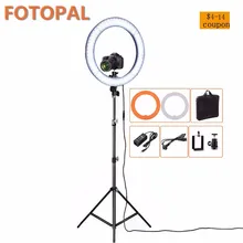 Fotopal RL-12 36W 180 LED Photographic Lighting Dimmable Camera Photo/Studio/Phone/Video Photography Ring Light Lamp&Tripod