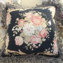 15 K 1" X 16" игольная Подушка, ручной работы шерстяная подушка с цветочным дизайном без вставок