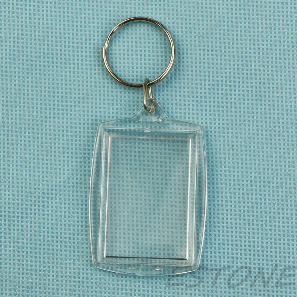 Transparent Acrylic Blank insert P o Picture Frame Keychain