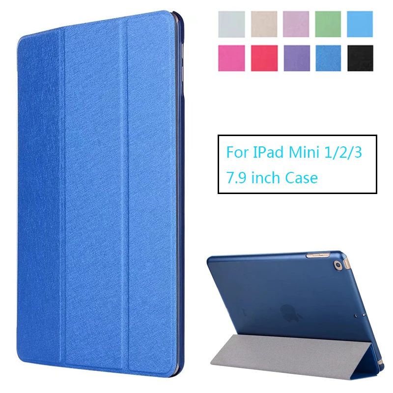 Ultra-Thin Case for IPad Mini 1/2/3 Case PU Leather Stand Cover Elastic Skin Geometry Flip Cover for Apple IPad Mini 2 3 Case