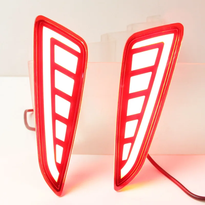 2pcs For Toyota C-HR CHR 2016 2017 Multi-function LED Reflector Lamp Rear Fog Lamp Rear Bumper Light Brake Light 