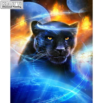 

Full Square Diamond Painting 5D DIY Diamond Embroidery animal Black leopard Mosaic Picture Of Rhinestone Decoration Home XY1