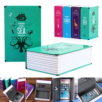 

Lock-up Money Coin Jewelry Storage Box Dictionary Book Shape Home Money Safe XHC88