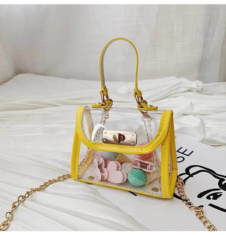 Ясно, дети вместительная мини-сумка известный брендовая дизайнерская обувь Посланник Сумка конфеты девушка прозрачная сумочка детская