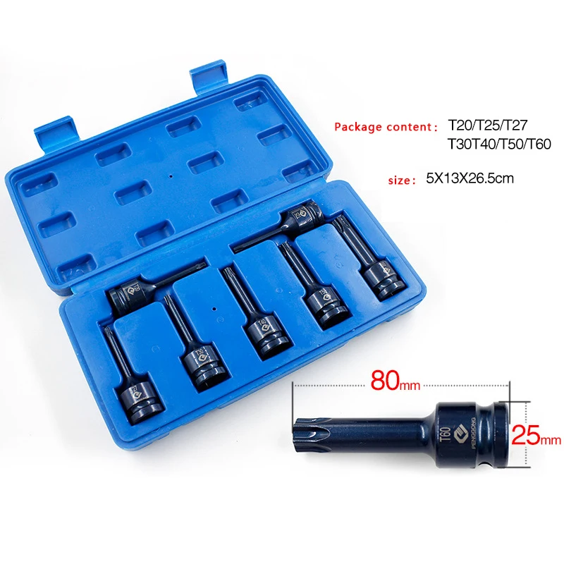 8190B 7pcs 1/2''Screwdriver Bit Socket Adapter Set Ratchet Wrench Nut