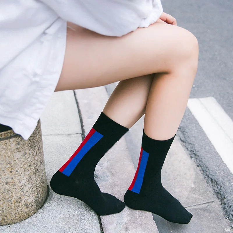 

Long Cotton Striped Colour Happy Socks British Style Casual Designer Brand Fashion Novelty Art Men Women Socks