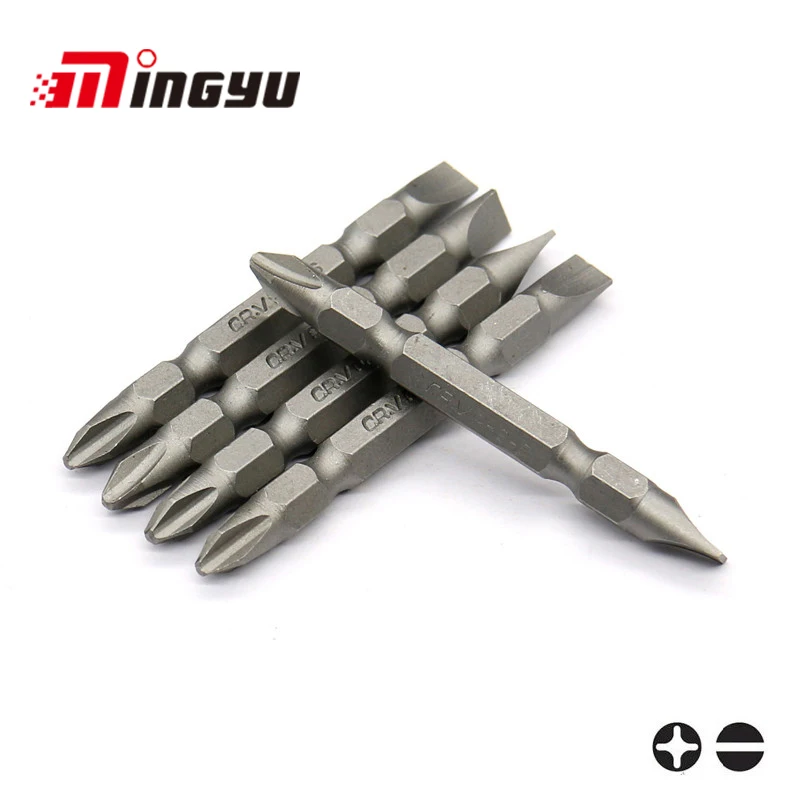 

5Pcs 1/4" 65mm Phillips SL6+PH2 Screwdriver Bit Set Repair Double Ended Kit Hex Shank Drill Bit For Power Household Hand Tools