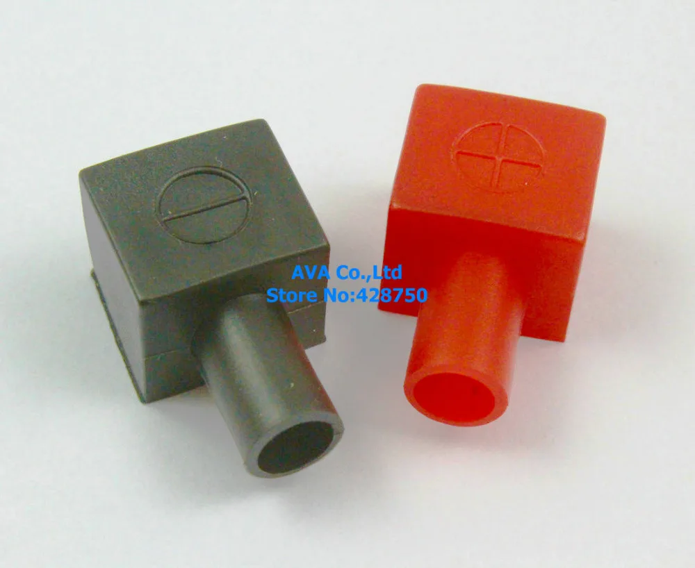 10 Pairs 15x13mm Red Black Square Battery Terminal Boots Insulating