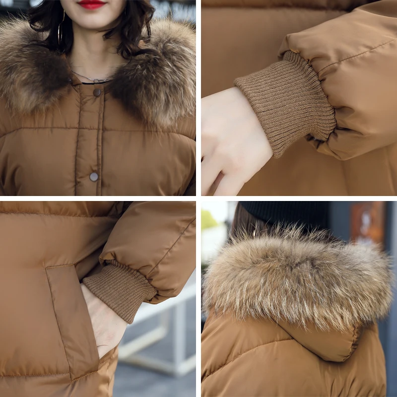 Женское пальто больших размеров с капюшоном и воротником, пальто на пуговицах, Новое поступление, зимняя куртка для женщин, теплые длинные парки Casaco