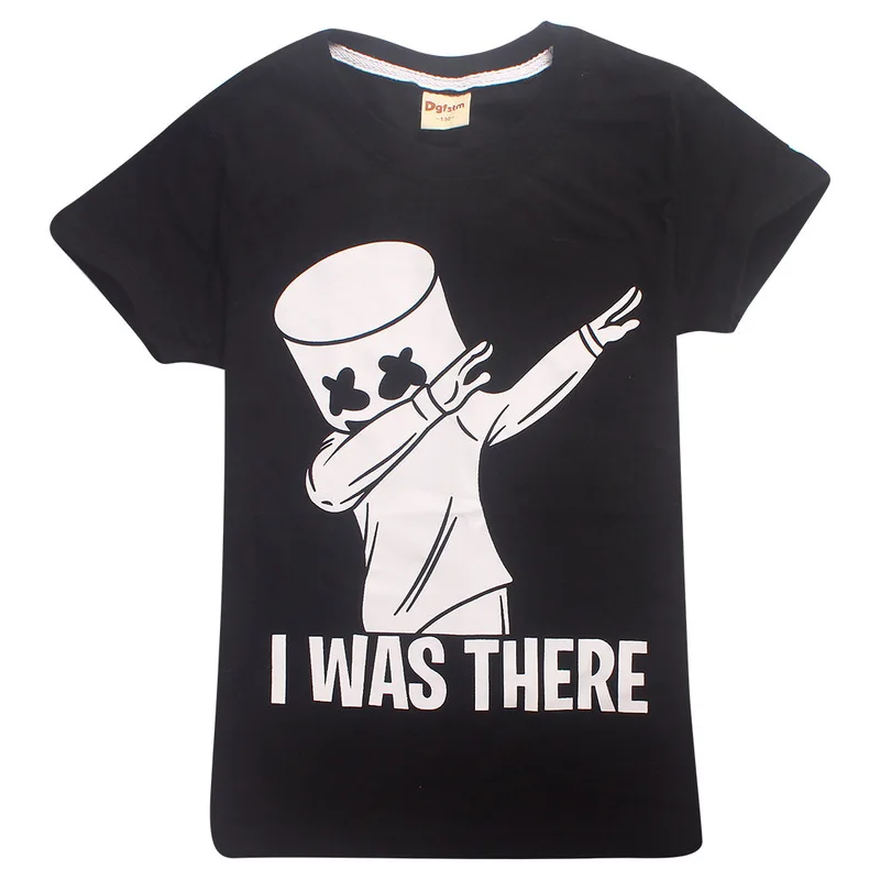 

2019 Summer Music DJ Marshmello Shirt Kids Smile Face T-shirt Clothes Boys Tees Short Sleeves Streetwear Girls Sweatshirt Roblox