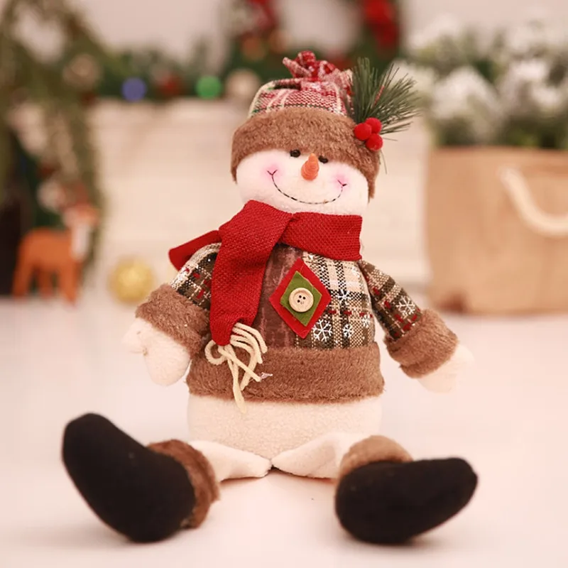 1 шт. Рождество орнамент длинные ноги сидя Санта Клаус кукла домашний магазин Декор Deisgn