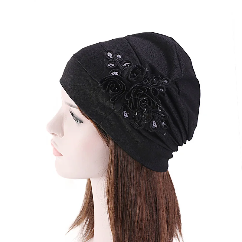 Women-Sequined-Flower-Beanie-Chemo-Cap-Sleep-Bonnet