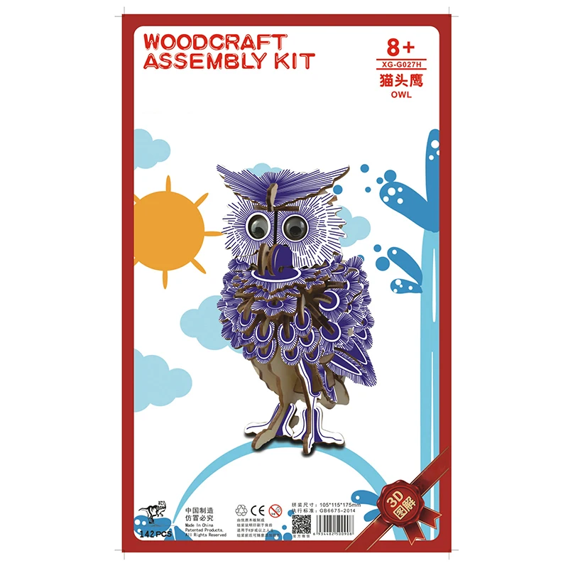 DIY 3D arts and crafts Handmade Wooden Craft toys for children kid Best Gift Party Arts Puzzles Model Decoration Birthday Gift