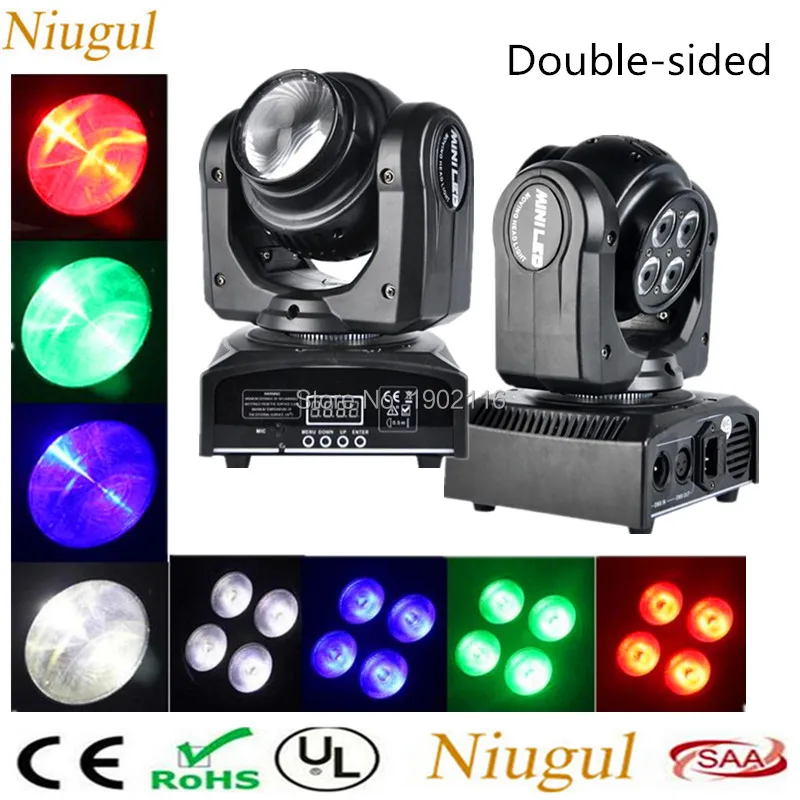 

2pcs/lot LED Double Sides Moving Head Light /4 x10W+1 x10W LED Beam Wash Light /RGBW DMX512 Rotating Moving Head Stage Lighting