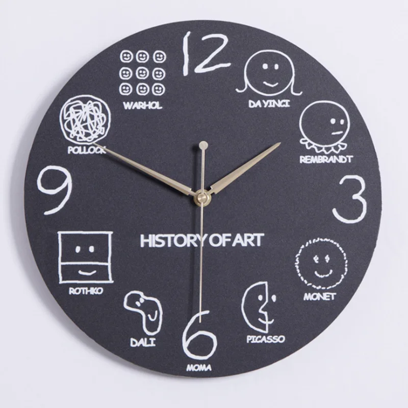 

Science Mathematical Wall Art Modern Clock Circular MDF Printed Wood Hanging Wall Watch Home Wall Decor 12 Inch
