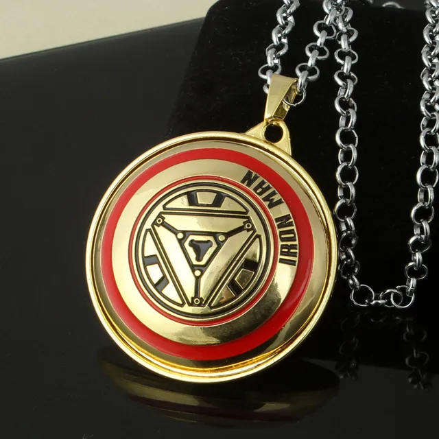 

High Quality Marvel The Avengers Superhero Iron Man Necklace Pendants Accessories Figure Toys Gift