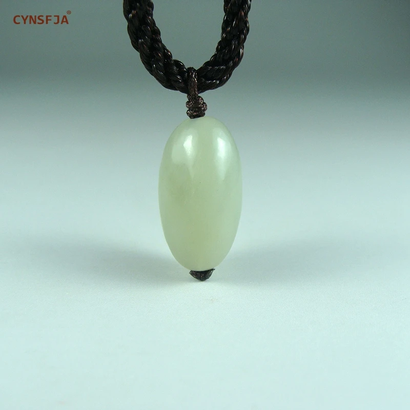 Chinese Handmade Natural Nephrite Hetian Jade Necklace