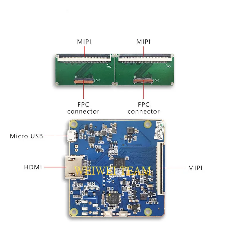 3,4 дюймов круглый ЖК-дисплей TM034XVZP01 двойной экран 800x800 HDMI к MIPI плата драйвера для умных домашних часов DIY проект