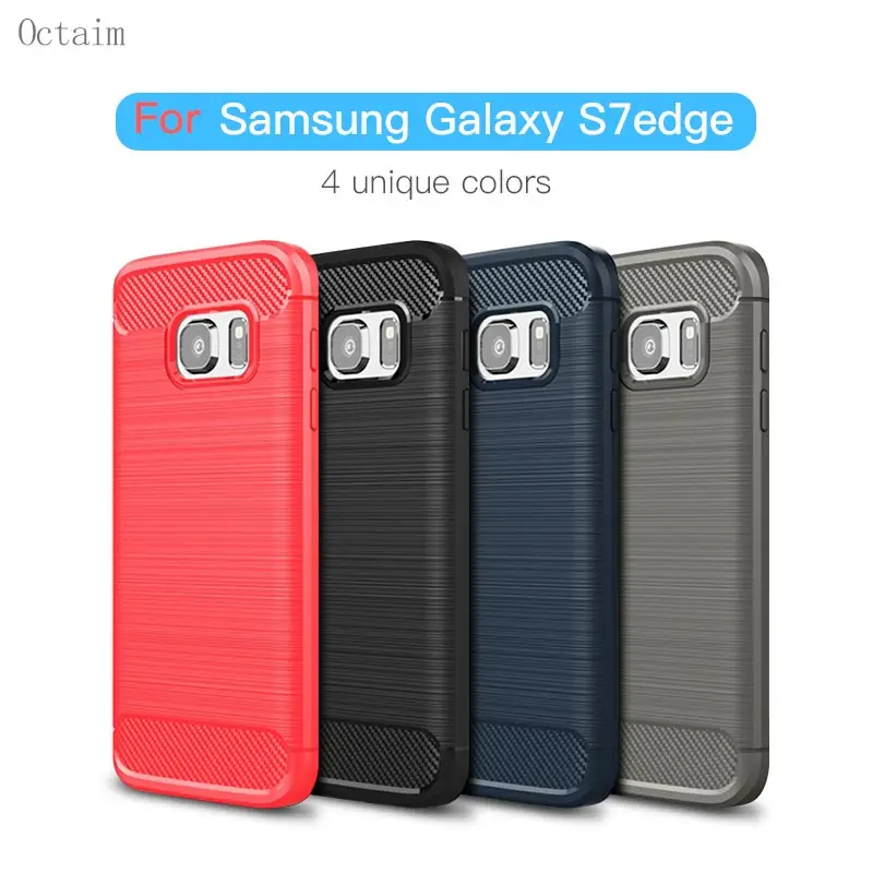 Ударопрочный чехол для телефона Samsung Galaxy S7 S6 Note 9 8 Edge S8 S9 Plus A8 из углеродного