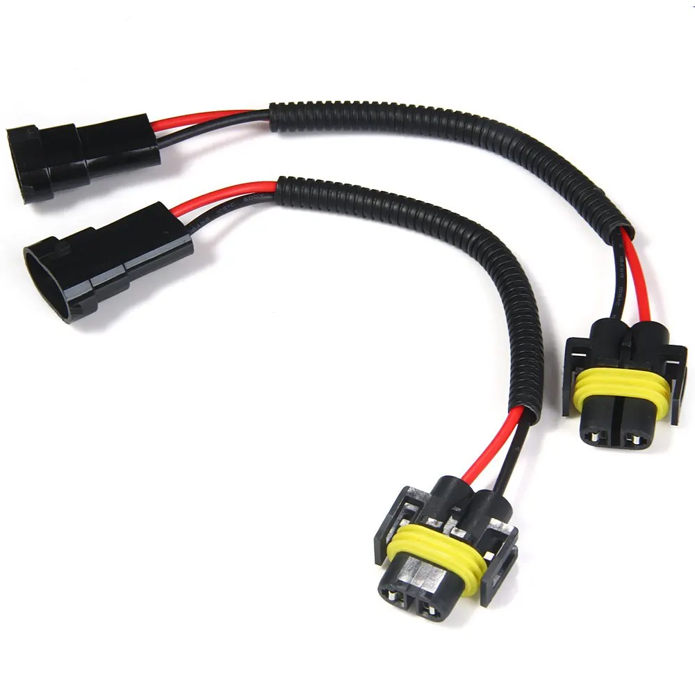 2pcs H8 H9 H11 Extension Adapter Wiring Harness Socket Wire for Car  Headlight High efficient copper
