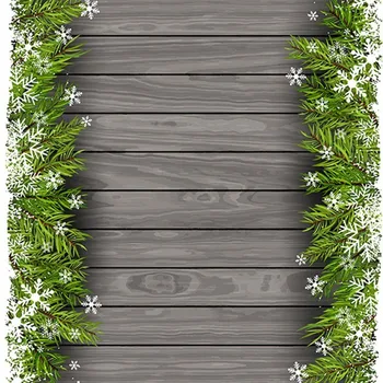 

Snowflake Leaves Natural Dark Real Gray Wood Grey photo studio background Vinyl cloth Computer printed wall backdrop