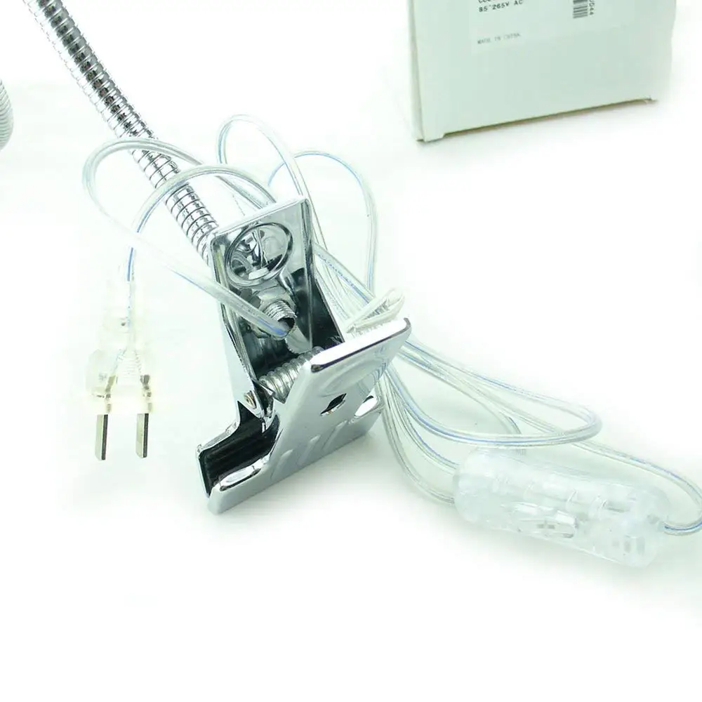 Светодиодный настольный светильник 5x1W с зажимом, высокомощная лампа 85-265V EU/US Plug
