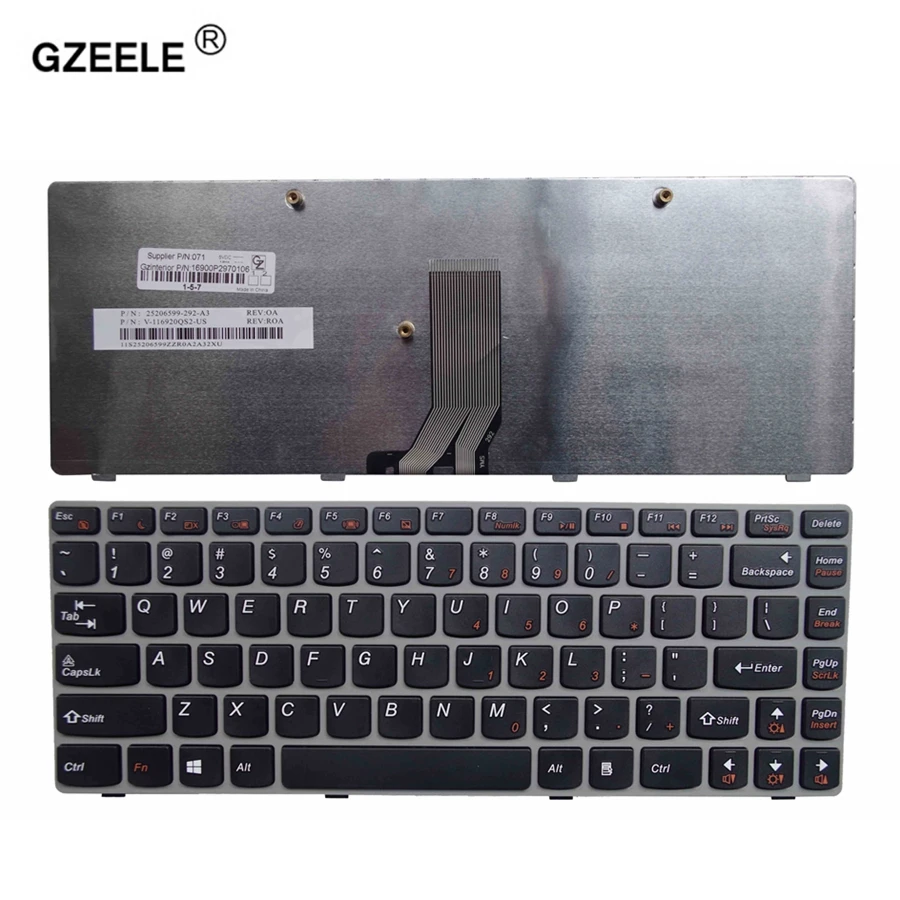 Gzeele США клавиатура для ноутбука lenovo b4310g b4302a b4450 g475ax G470 V470 B470 B490 G475 b475e v480c B480 m490 заменить английский