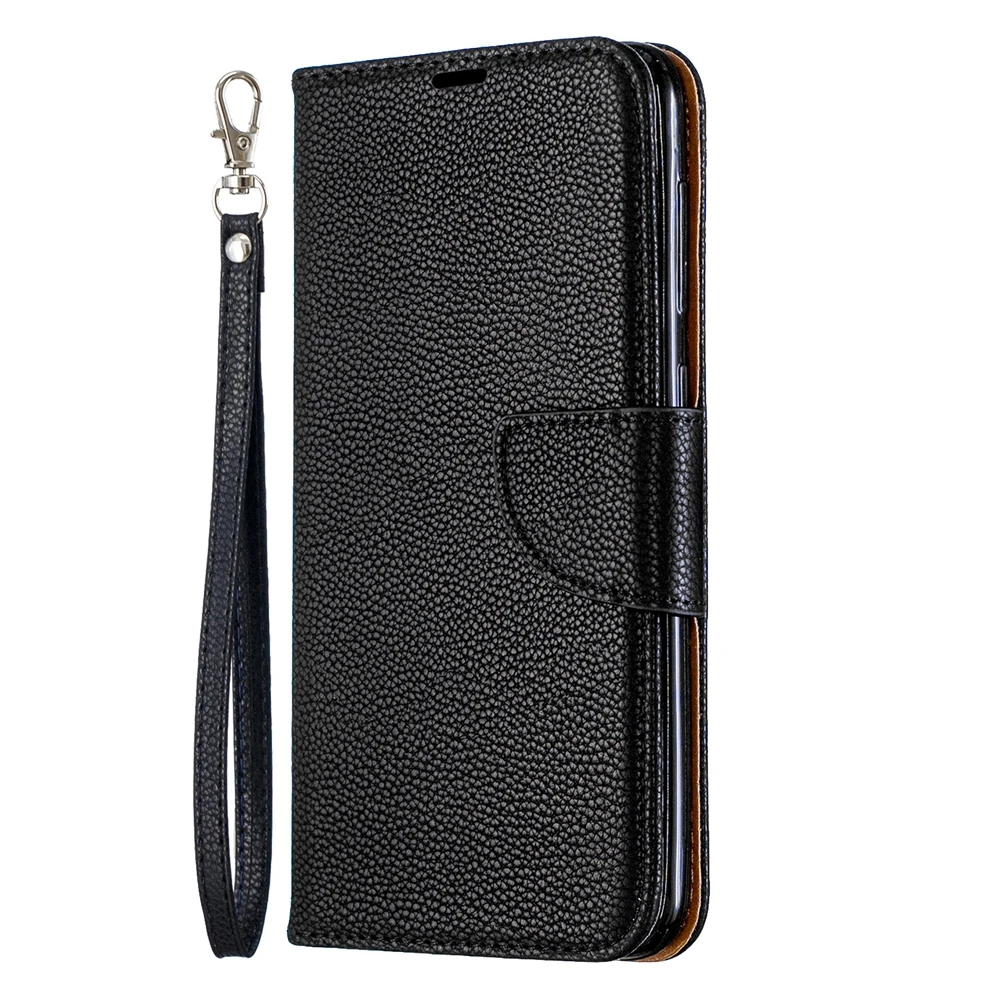 Черный Honor 10 Lite чехол для etui huawei P Smart чехол однотонный кожаный чехол для Funda huawei P Smart Honor 10 Lite чехол - Цвет: Черный