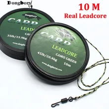 10 متر خيط صنارة الصيد الكارب Leadcore 35 45 55LB كامو الأخضر زعيم الرصاص الكارب الأساسية تلاعب خط مضفر طبطب اكسسوارات الصيد(China)