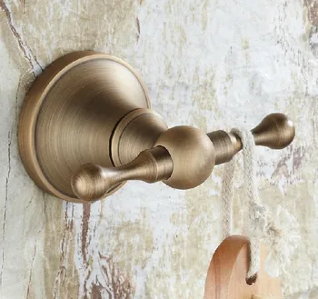 

Antique Brass Wall Mounted Bathroom Hardware Robe Hooks Cba089