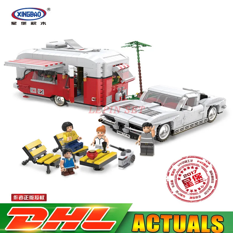 

XingBao 08003 2436Pcs New Creative Series Building Blocks The MOC Camper Set Children Educational Bricks Toys Model Gifts