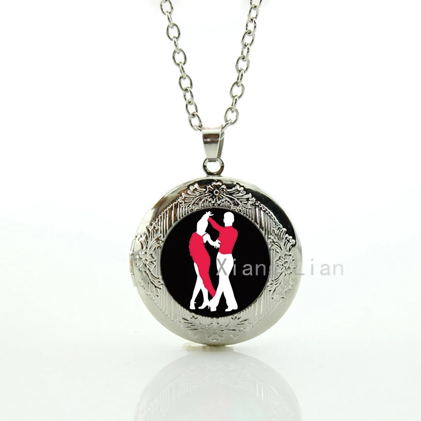 

Hot Summer style graceful charming Latin Dancing art locket necklace ballroom dance dancers wedding party pendant necklace DC044
