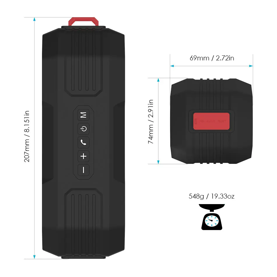 CRDC Bluetooth динамик 4,2 водонепроницаемый портативный открытый беспроводной стерео мини Колонка бас громкий динамик s с микрофоном для iPhone Xiaomi