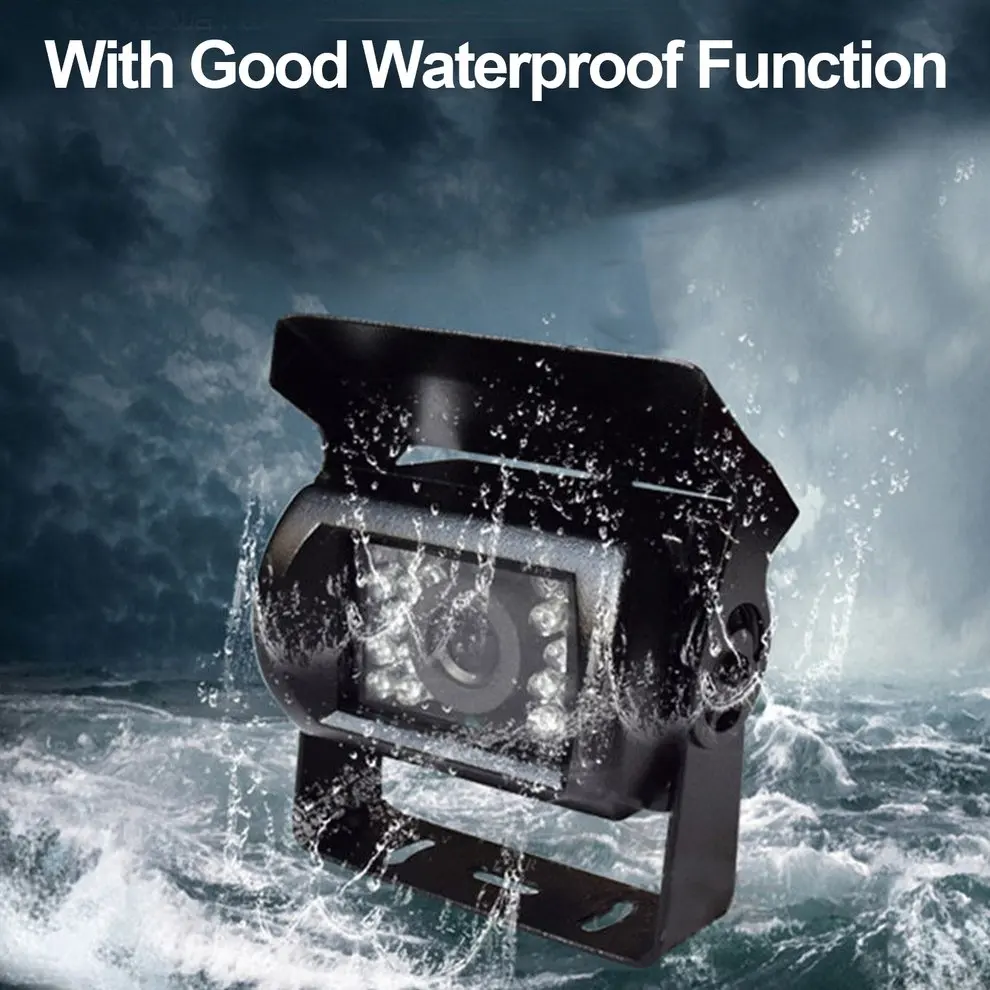 

7-inch LCD TFT Car Display (with mounting bracket) 2 x 18 LED Waterproof Night Vision Infrared Rear View Camera
