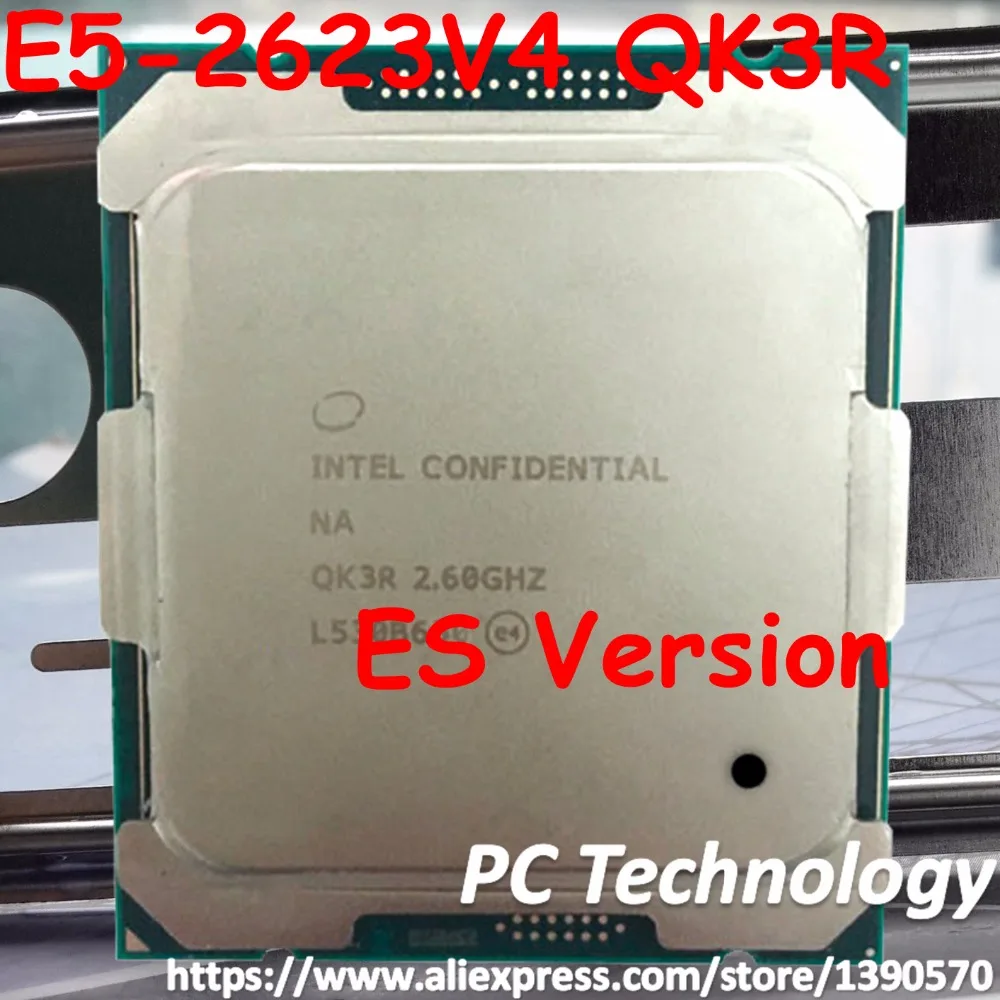 Процессор Intel Xeon ES версии E5 2623V4 QK3R 2,60 ГГц 4 Core 10 МБ E5 2623 V4 FCLGA2011-3 Процессор E5-2623V4