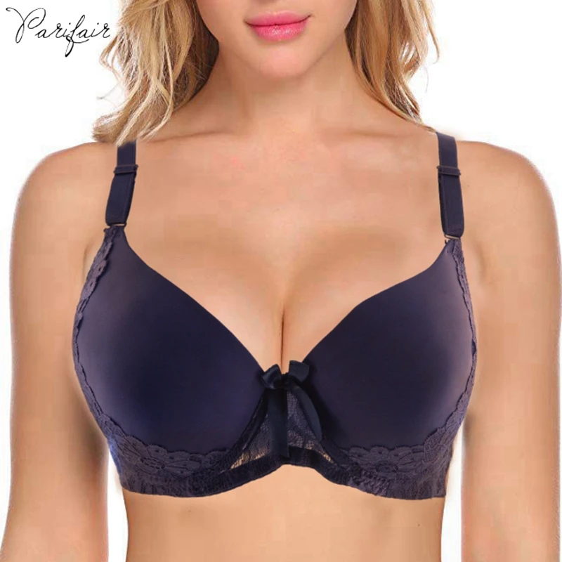 PariFairy Sexy Push Up Bra Plus Size B C Cup Women Brassiere Adjusted Plunge Lingerie Bras For Women Underwire Underwear BH Top