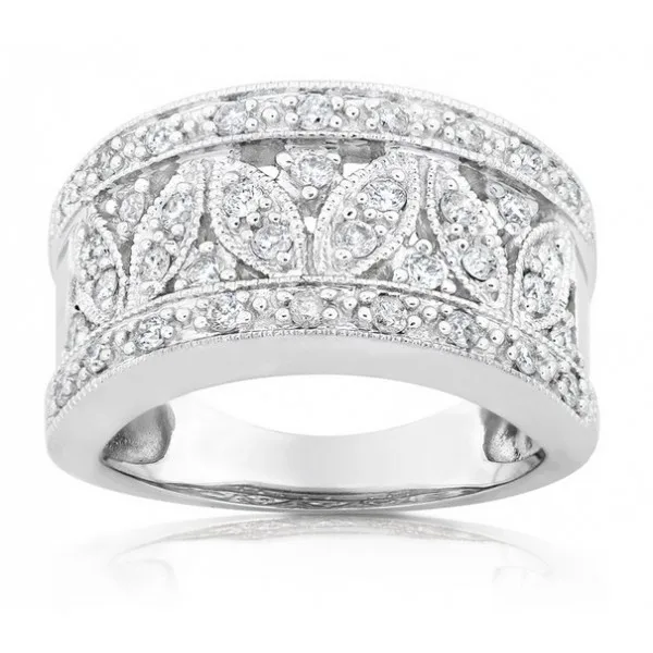 simulate Diamond 925 Sterling Silver Jewelry White Gold Plated