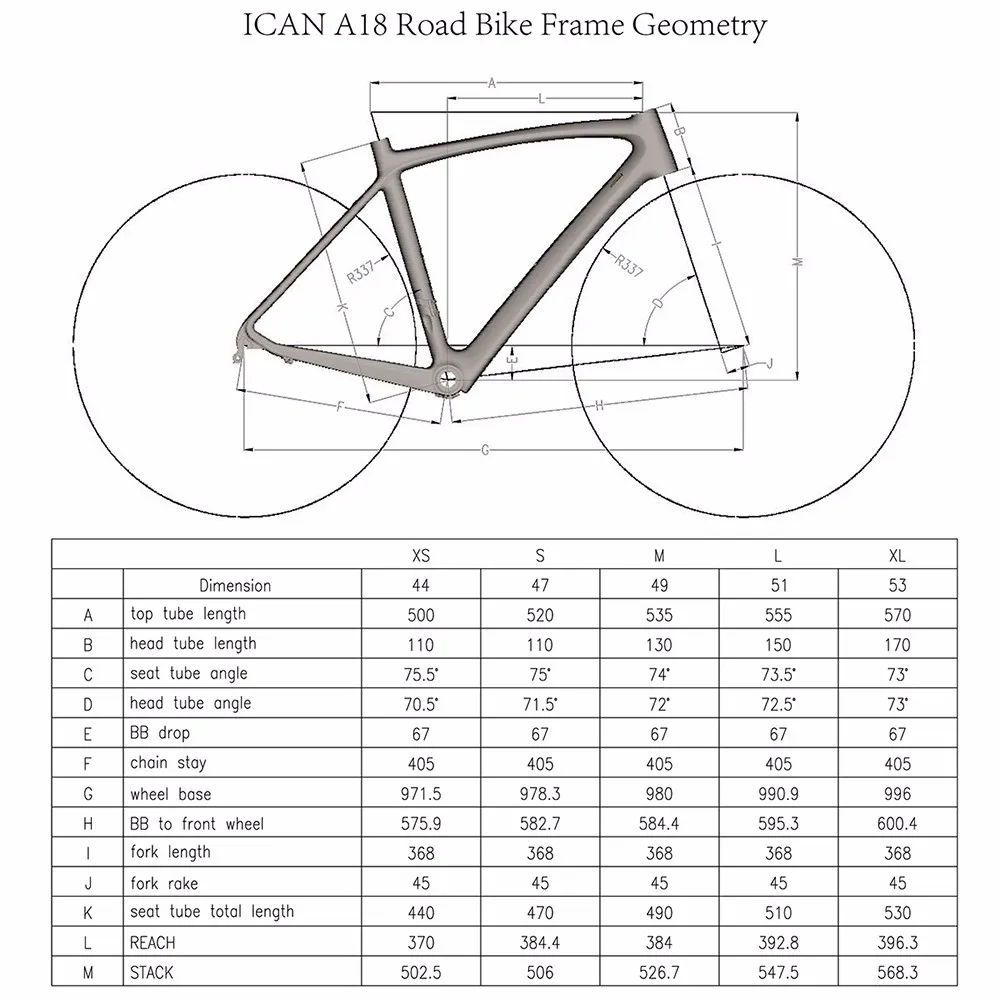 Flash Deal ICAN Carbon Road Bike Frameset A18 UD BSA Racing frame 44cm 47cm 49cm 51cm small size frames on sale 1