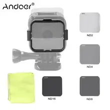 Andoer – Kit de protection de filtre d'objectif carré (ND2/ND4/ND8/ND16) pour GoPro Hero4 Session avec support de cadre de montage de filtre