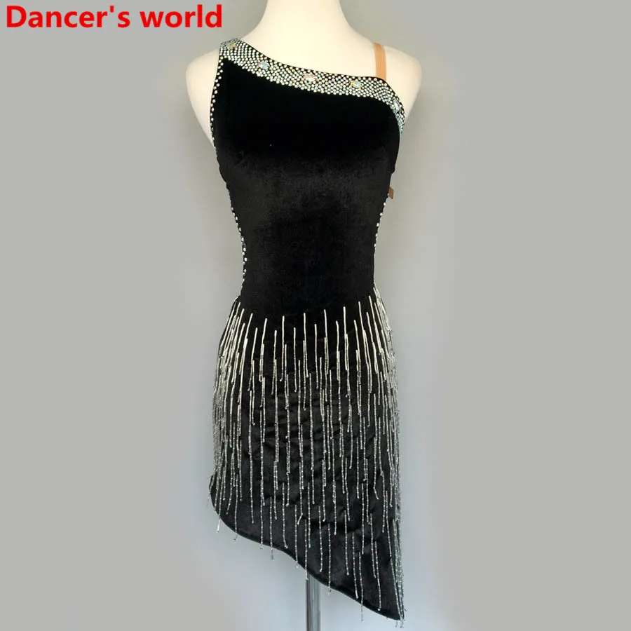 

2017 Latin Dance Dress Women Harness Back Opening Salsa Samba Tango Ballroom Competition Costume Lady Practise/Competition Dance