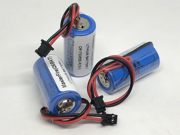 

MasterFire 3pcs/lot New CR17335SE-R 1800mah Q6BAT 3V PLC with plug with lithium Batteries CR17335SE CE17335 Li-ion Battery