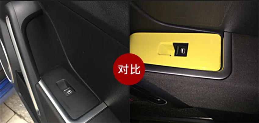 4 шт./лот наклейки для автомобиля Аксессуары ABS Материал окна лифт панель декоративная крышка для 2013- VW Volkswagen жук