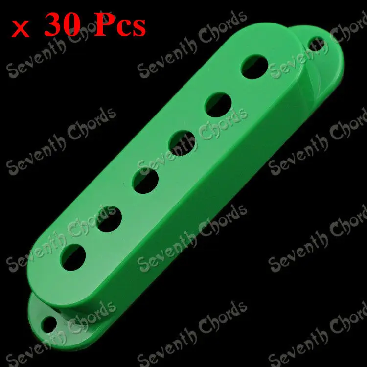 30 Pcs Green Plastic Single Coil Pickup Covers Set for Electric Guitar