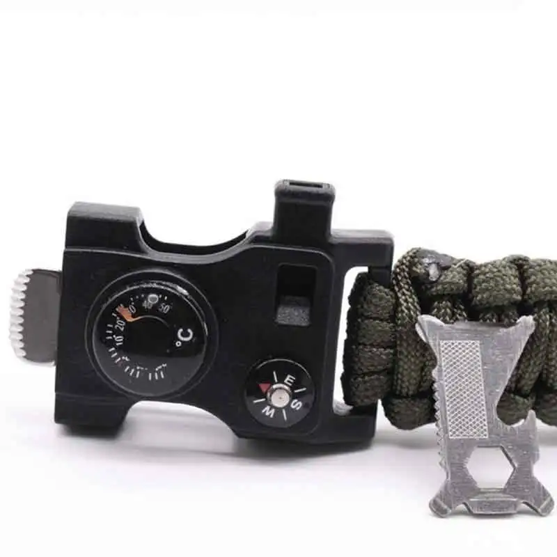 Multi-functional Outdoor Tool Survival Bracelet Camping Outdoor Survival Gear Whistle Lifesaving Braided Rope Tactical Wrist Multi-functional Outdoor Tool Survival Bracelet Camping Outdoor Survival Gear Whistle Lifesaving Braided Rope Tactical Wrist