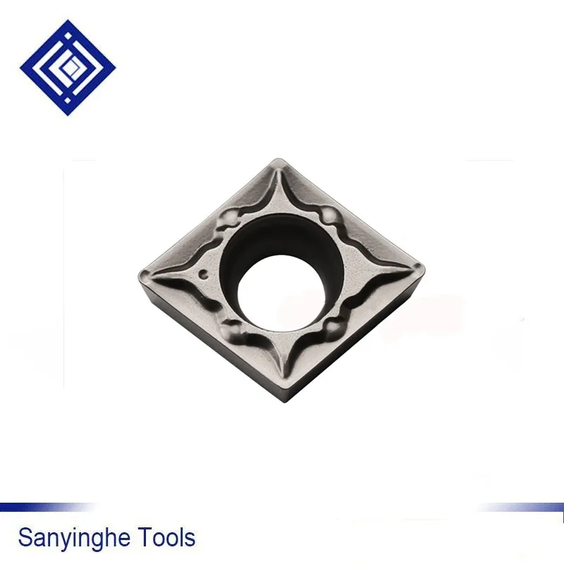 

Высококачественные твердосплавные Токарные пластины sanyinghe 10 шт./лот CCMT060204-FG CT3000, Токарные пластины с ЧПУ, токарные резцы с ЧПУ, инструменты для керамики