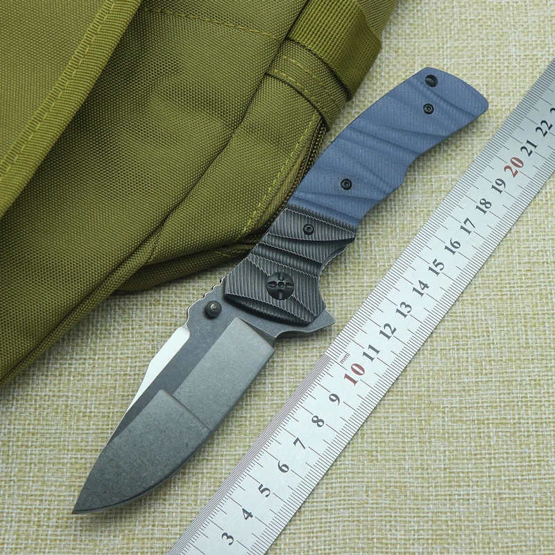 

Predator folding knife 9CR18MOV steel blade steel handle outdoor camping hunting pocket fruit knife EDC tool