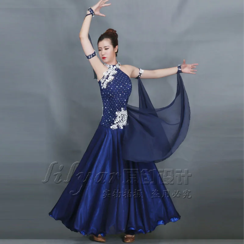 Modern Skirt Performing Diamond Peng Put up National Standard Friendship Dance Competition Clothes Adult Women Put on Dresses Modern Skirt Performing Diamond Peng Put up National Standard Friendship Dance Competition Clothes Adult Women Put on Dresses
