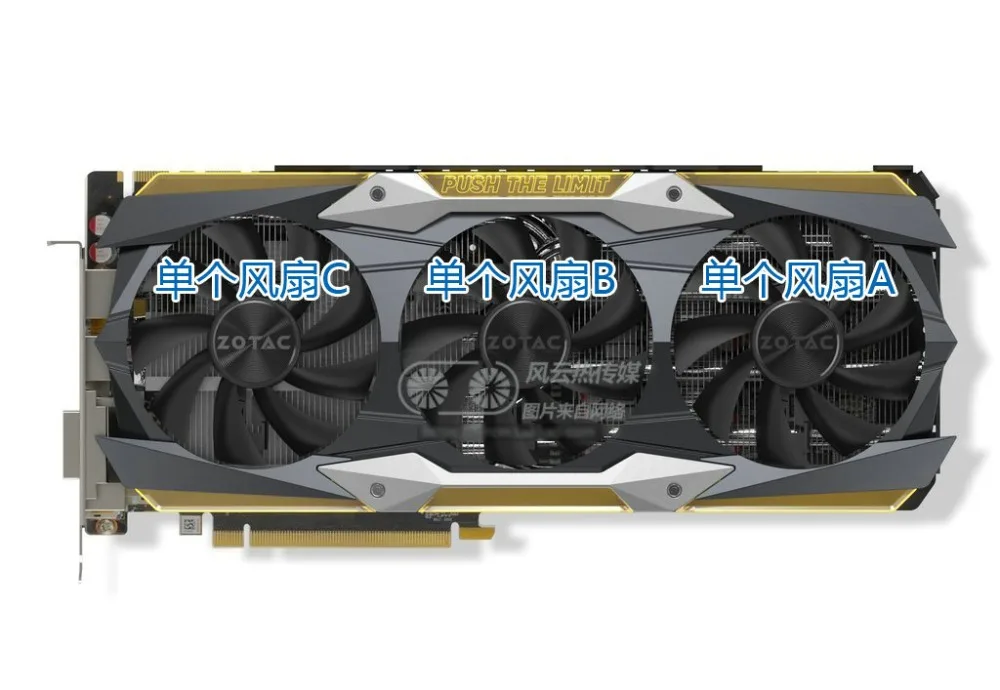 Для ZOTAC GTX1080Ti AMP! Экстремальный 11 г Вентилятор Охлаждения видеокарты GA92S2U DC12V 0.46A