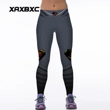 NEW 88012 Sexy Girl Women Comics Superhero Superman Chain Batman 3D Prints High Waist Fitness Women Leggings Pants